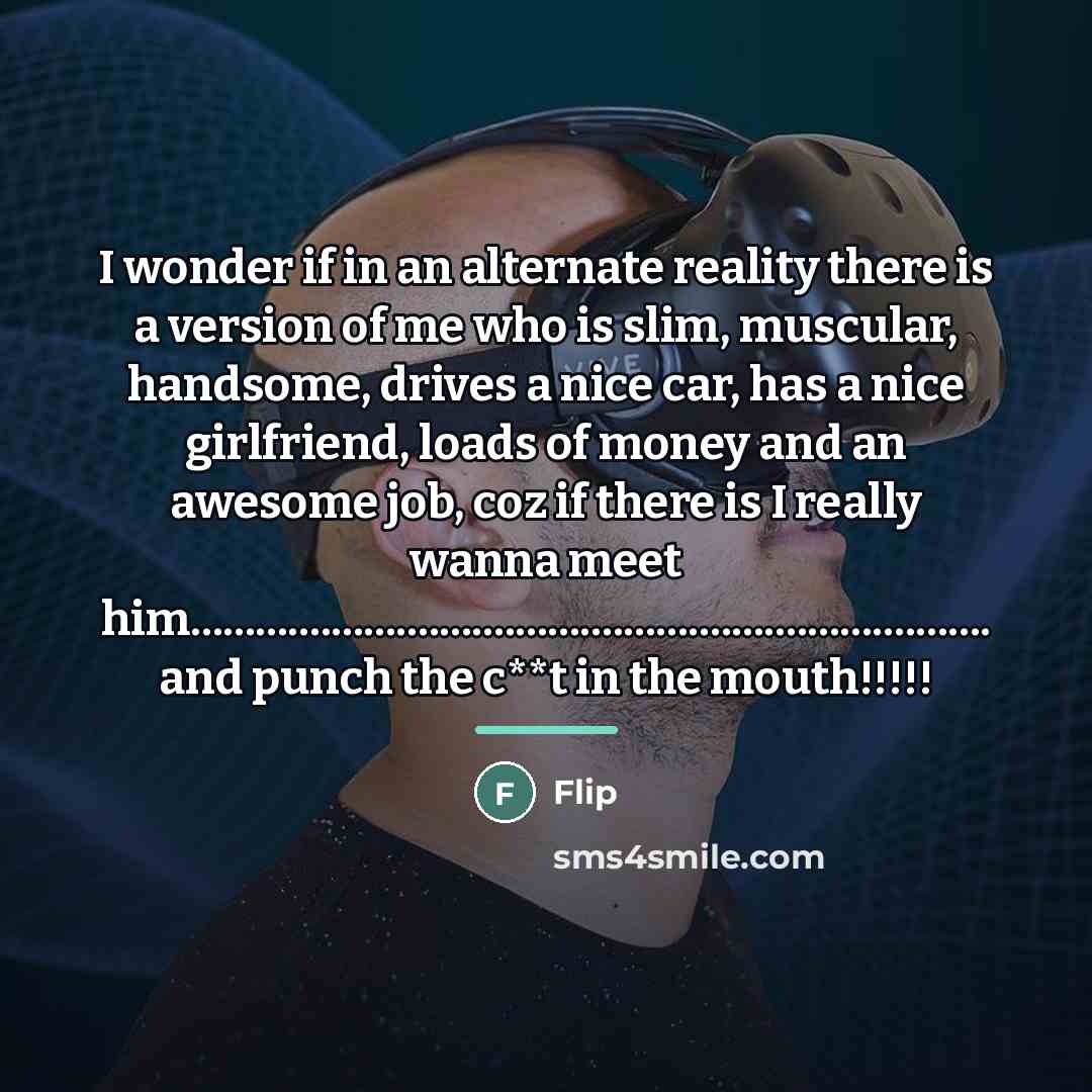 “I wonder if in an alternate reality there is a…” quote by Flip