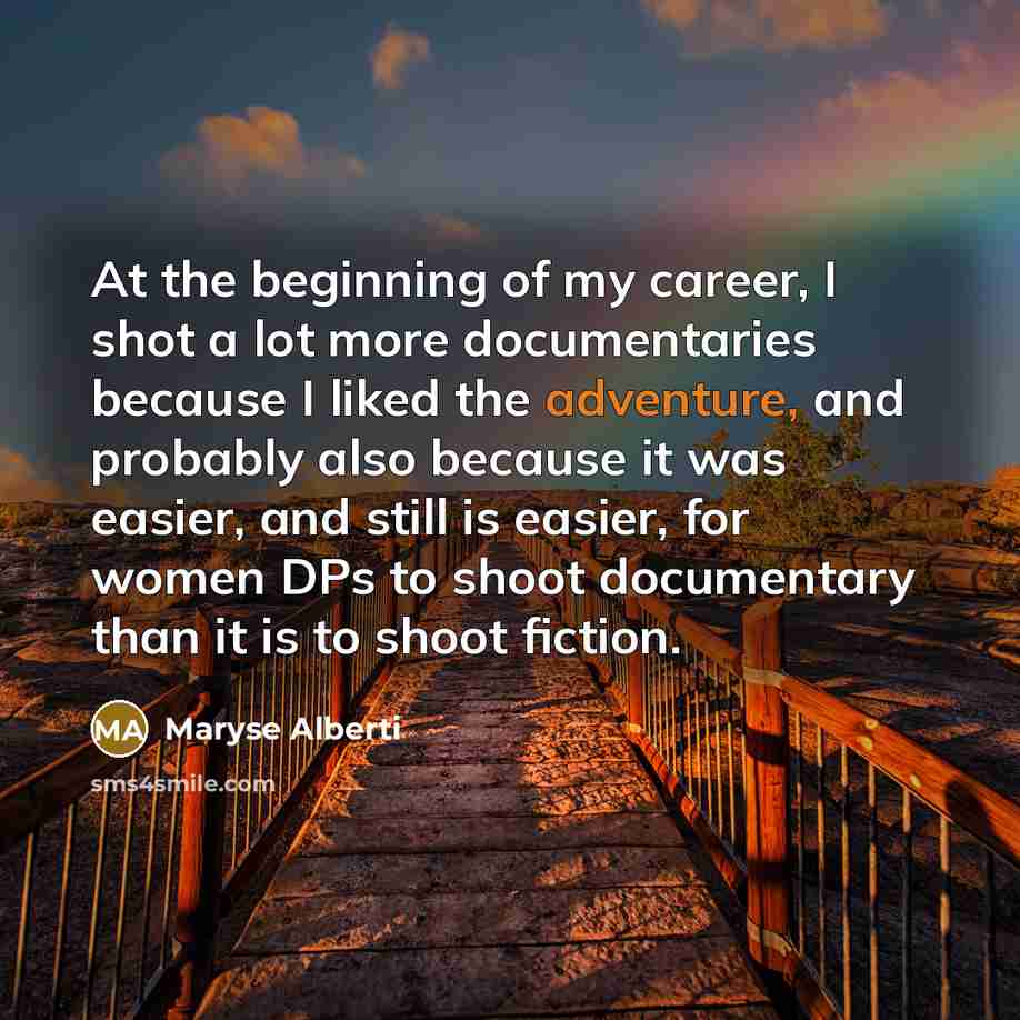 “At the beginning of my career, I shot a lot…” quote by Maryse Alberti