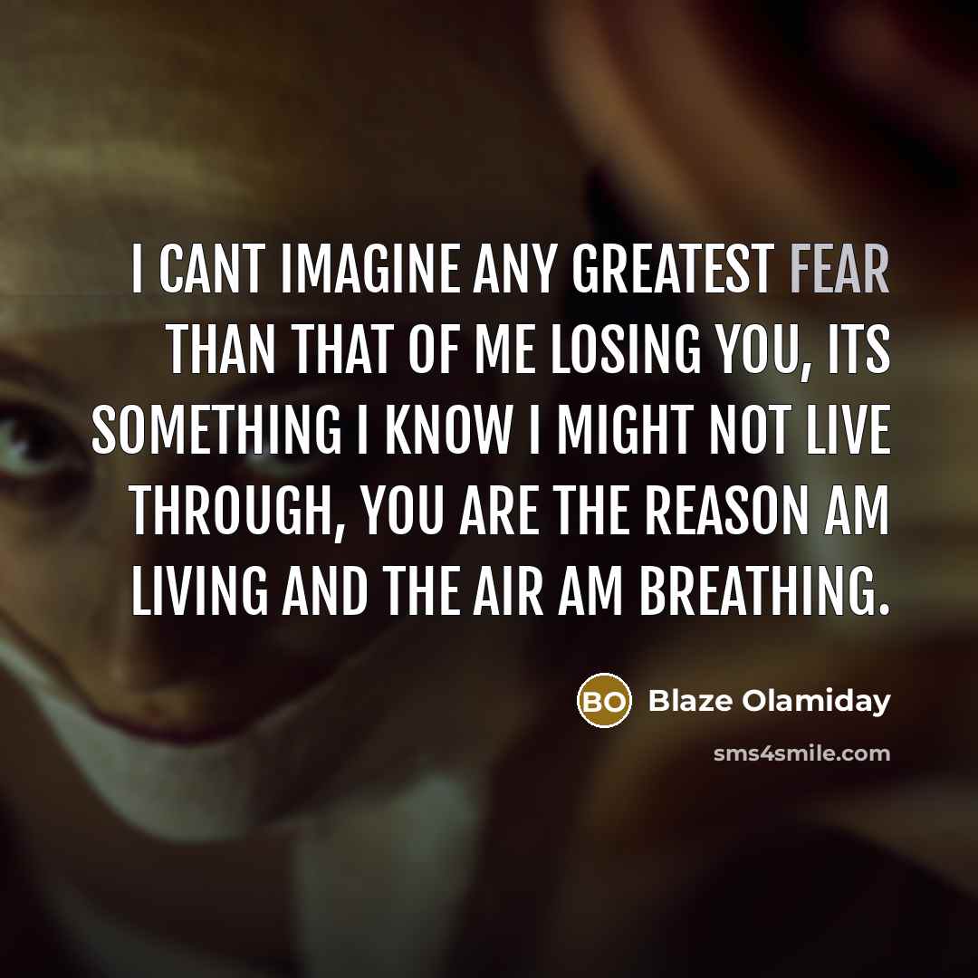 “I cant imagine any greatest fear than that of me…” quote by Blaze Olamiday