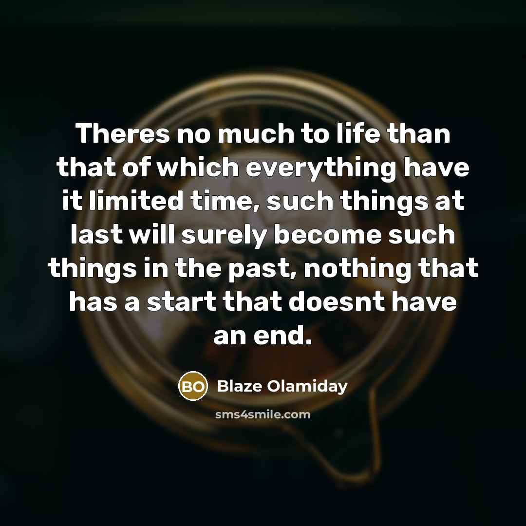 “Theres no much to life than that of which everything…” quote by Blaze Olamiday