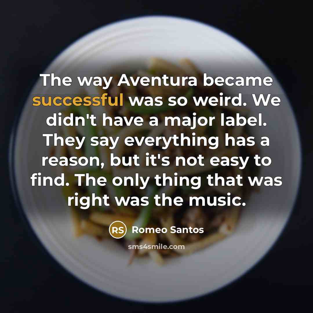 “The way Aventura became successful was so weird. We didn't…” quote by Romeo Santos