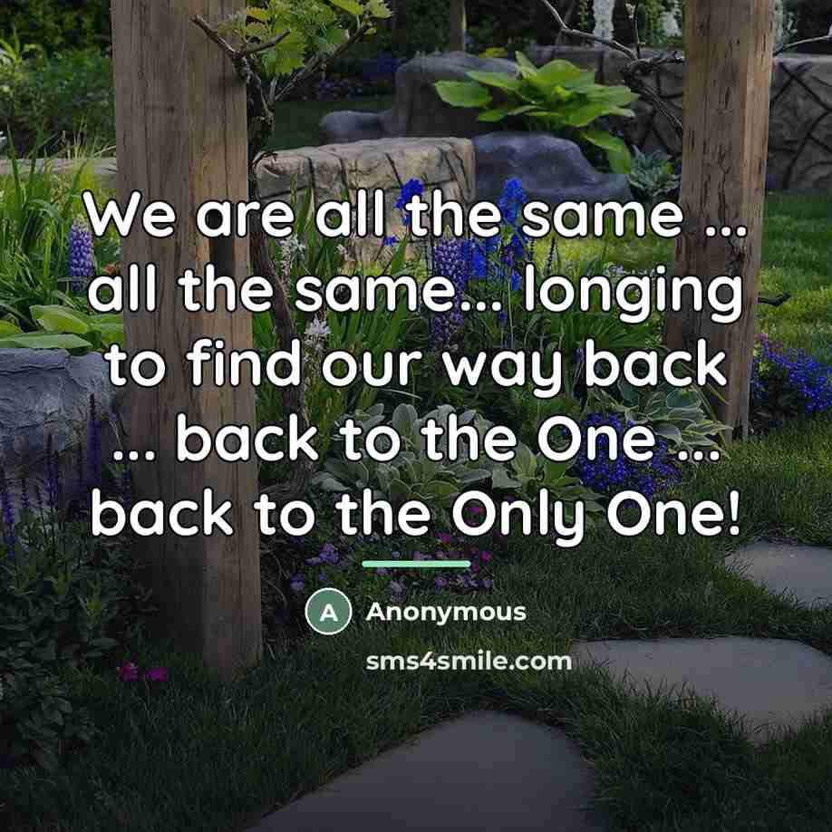 “We are all the same ... all the same... longing…” quote by Anonymous