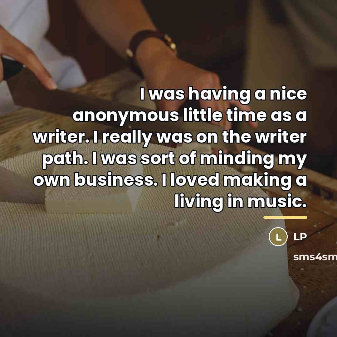 “I was having a nice anonymous little time as a…” quote by LP