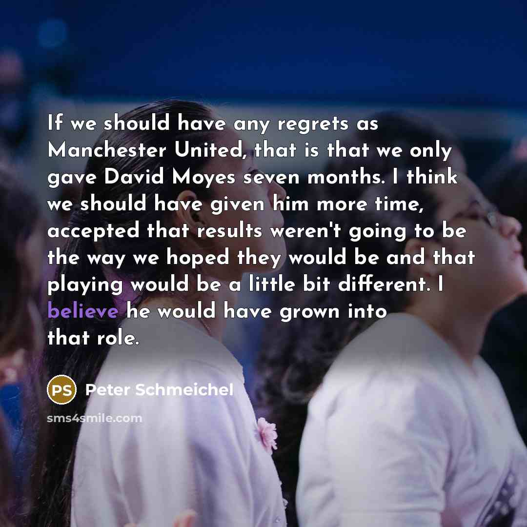 “If we should have any regrets as Manchester United, that…” quote by Peter Schmeichel
