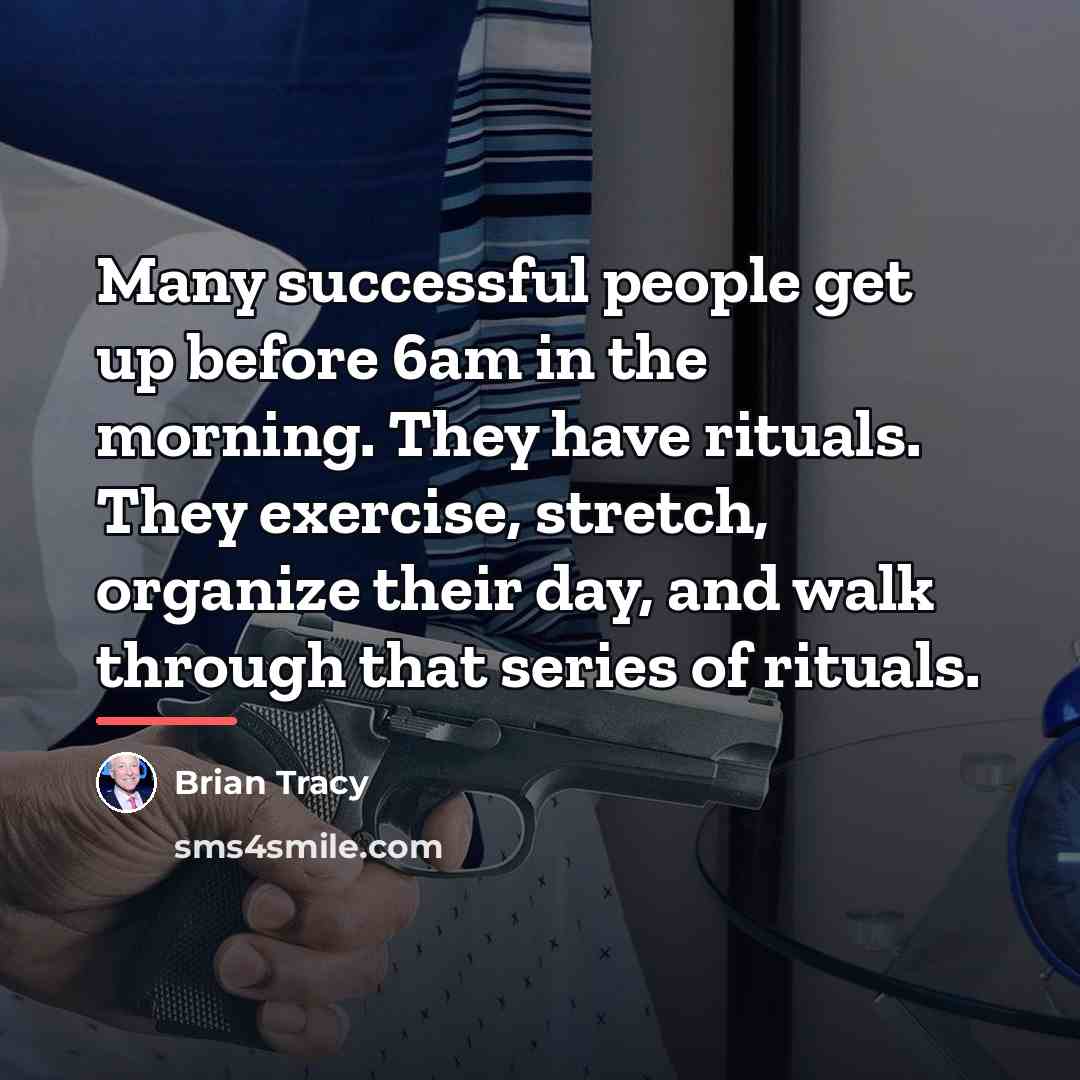“Many successful people get up before 6am in the morning.…” quote by Brian Tracy