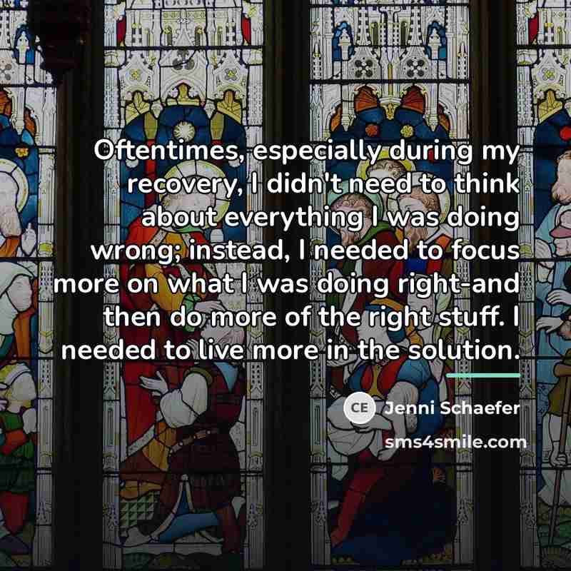 “Oftentimes, especially during my recovery, I didn't need to think…” quote by Jenni Schaefer