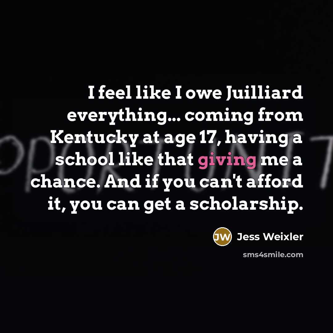 “I feel like I owe Juilliard everything... coming from Kentucky…” quote by Jess Weixler