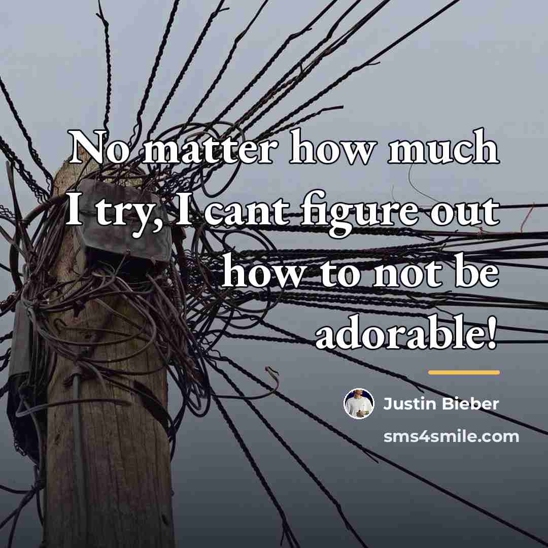 “No matter how much I try, I cant figure out…” quote by Justin Bieber