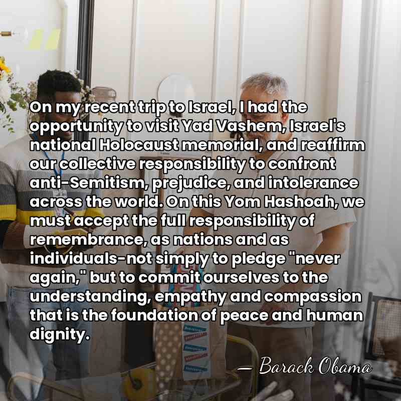 On my recent trip to Israel, I had the opportunity to visit&hellip; - Barack Obama