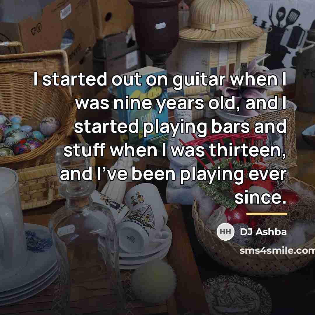 “I started out on guitar when I was nine years…” quote by DJ Ashba