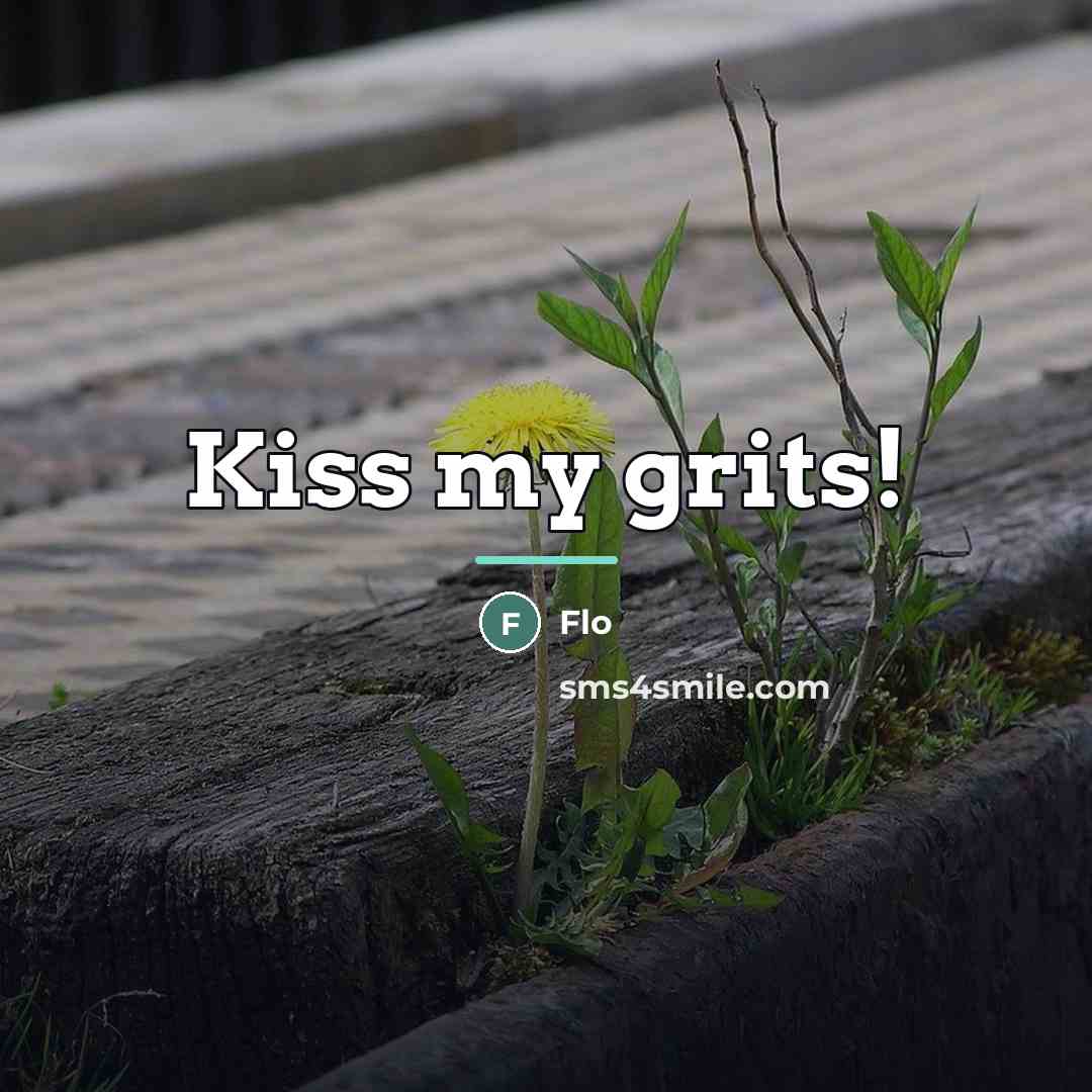 “Kiss my grits!…” quote by Flo