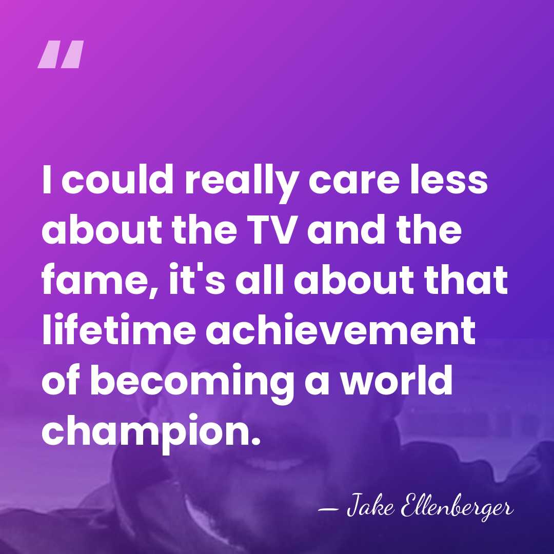 I could really care less about the TV and the fame, it's&hellip; - Jake Ellenberger