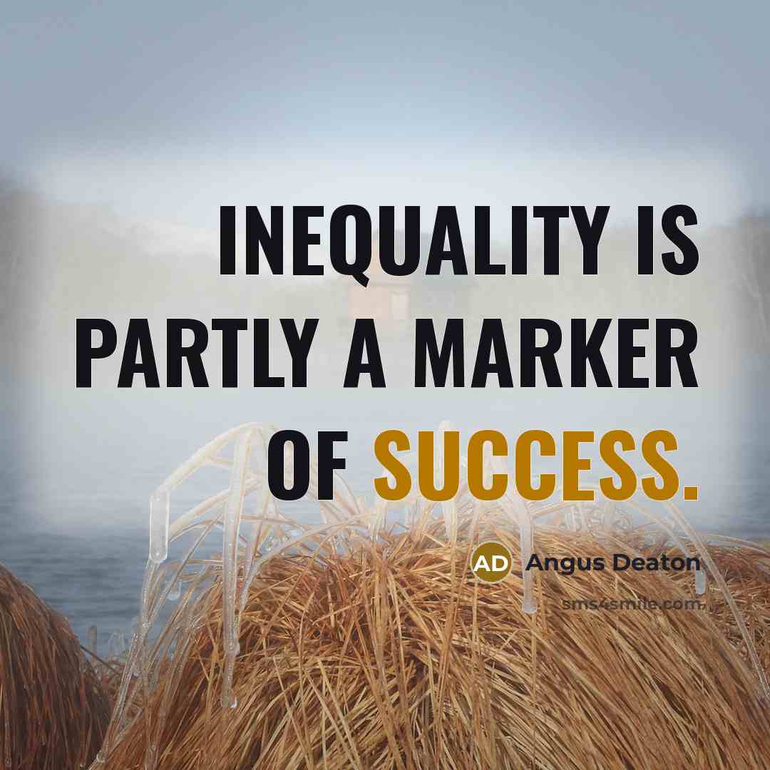 “Inequality is partly a marker of success.…” quote by Angus Deaton