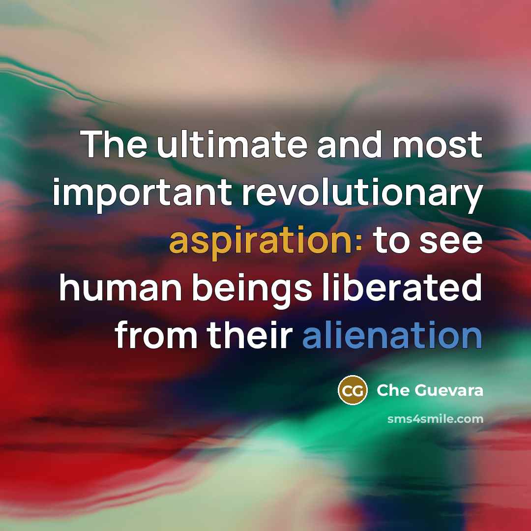 “The ultimate and most important revolutionary aspiration: to see human…” quote by Che Guevara