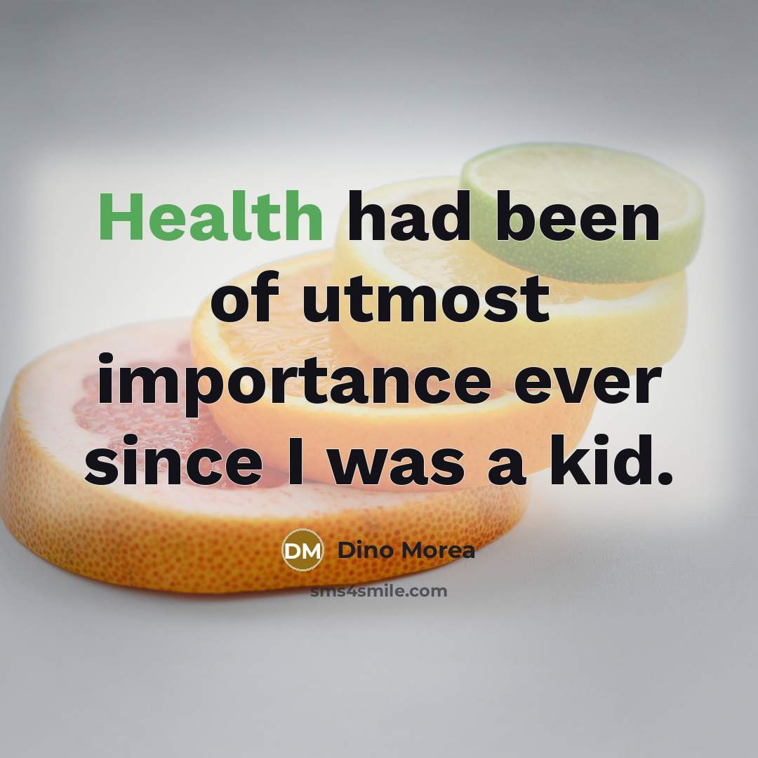 “Health had been of utmost importance ever since I was…” quote by Dino Morea