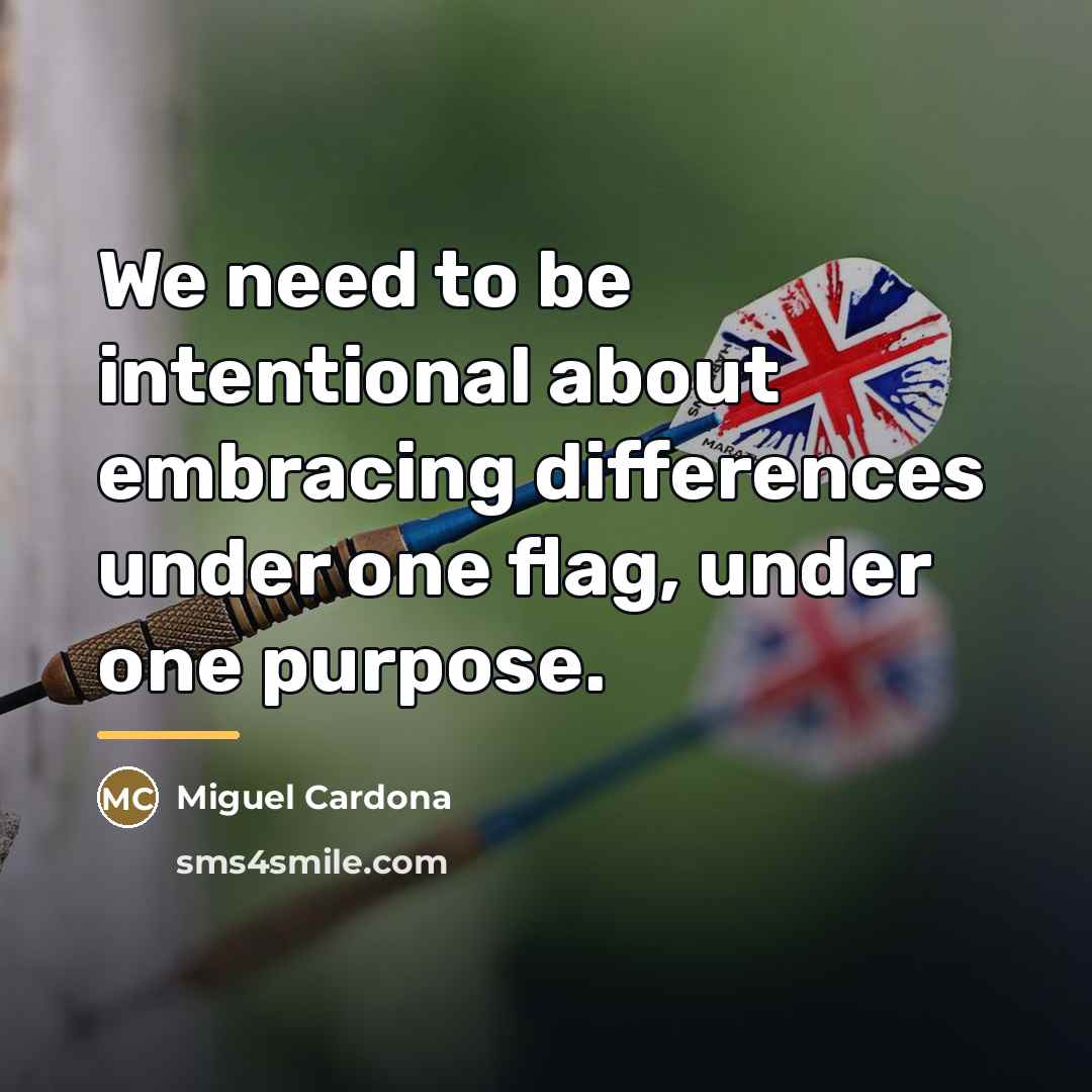 “We need to be intentional about embracing differences under one…” quote by Miguel Cardona