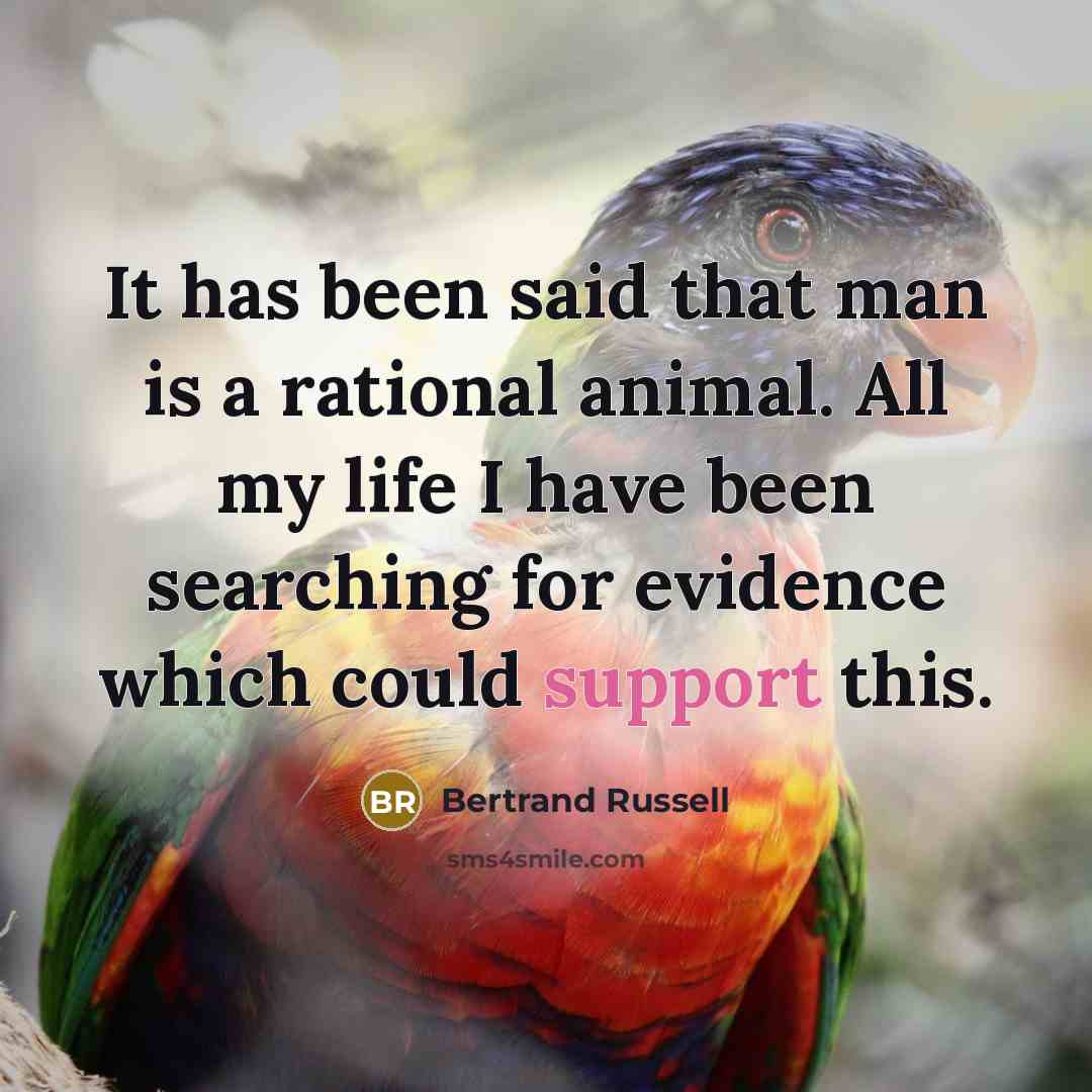 “It has been said that man is a rational animal.…” quote by Bertrand Russell