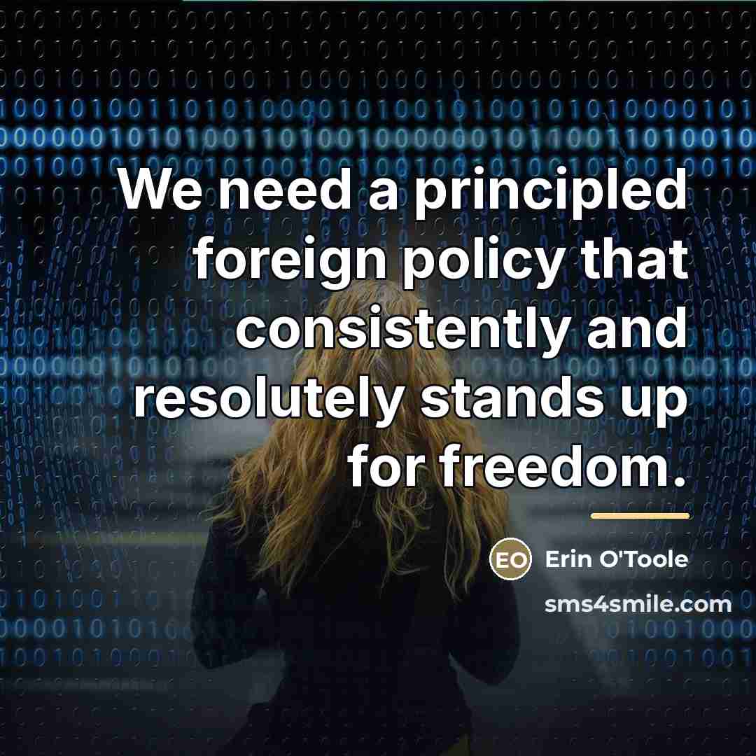 “We need a principled foreign policy that consistently and resolutely…” quote by Erin O'Toole
