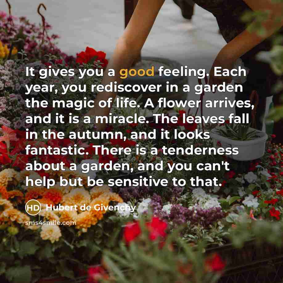 “It gives you a good feeling. Each year, you rediscover…” quote by Hubert de Givenchy