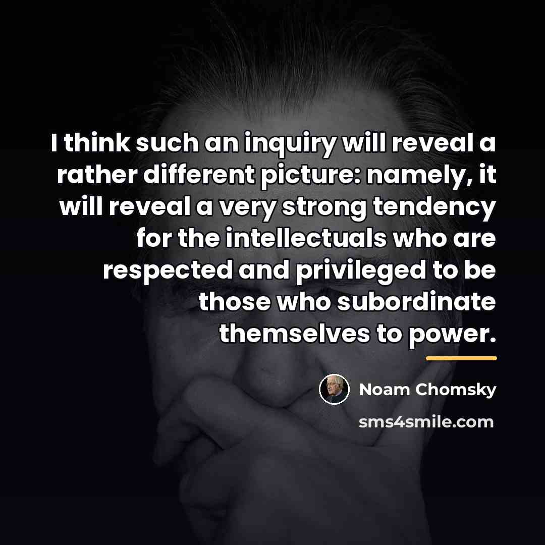 “I think such an inquiry will reveal a rather different…” quote by Noam Chomsky
