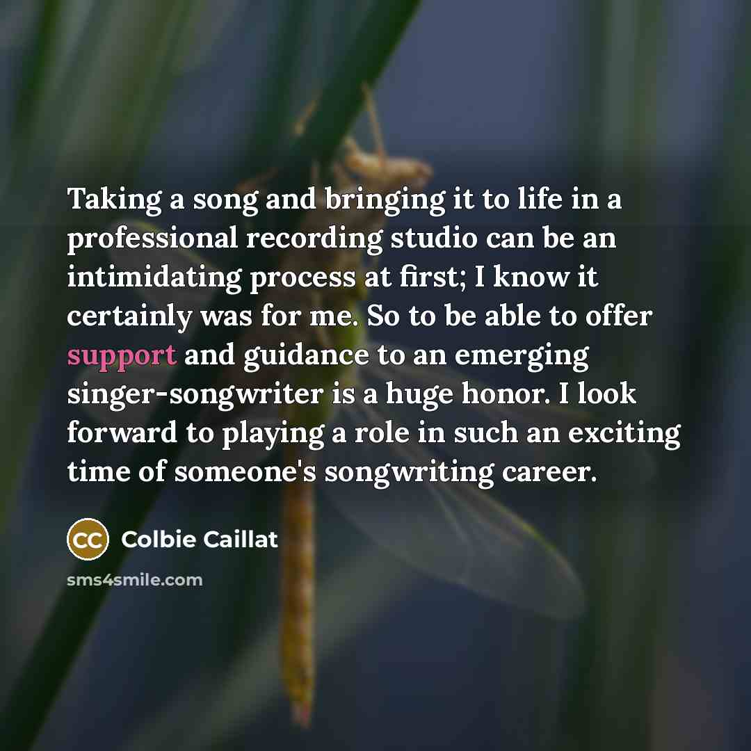 “Taking a song and bringing it to life in a…” quote by Colbie Caillat