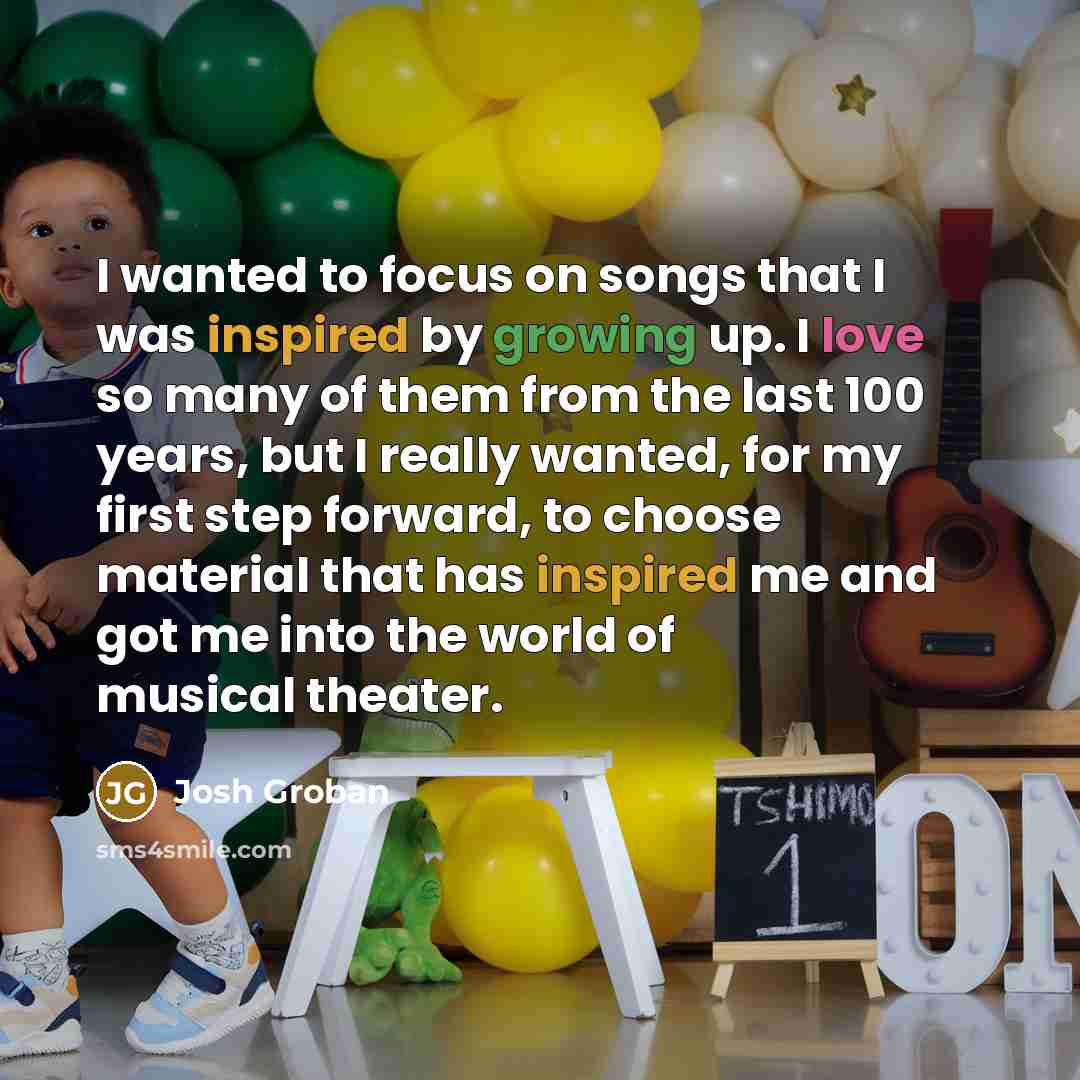 “I wanted to focus on songs that I was inspired…” quote by Josh Groban