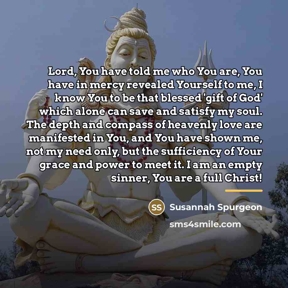 “Lord, You have told me who You are, You have…” quote by Susannah Spurgeon