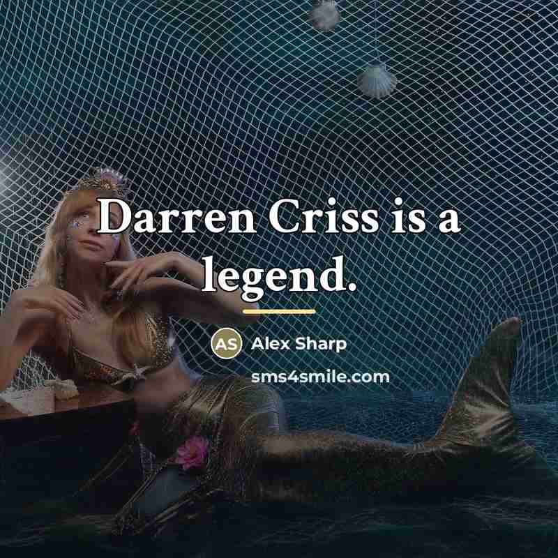 “Darren Criss is a legend.…” quote by Alex Sharp