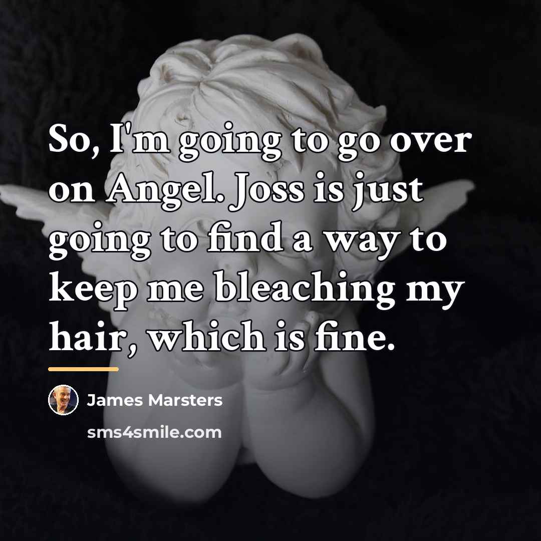 “So, I'm going to go over on Angel. Joss is…” quote by James Marsters