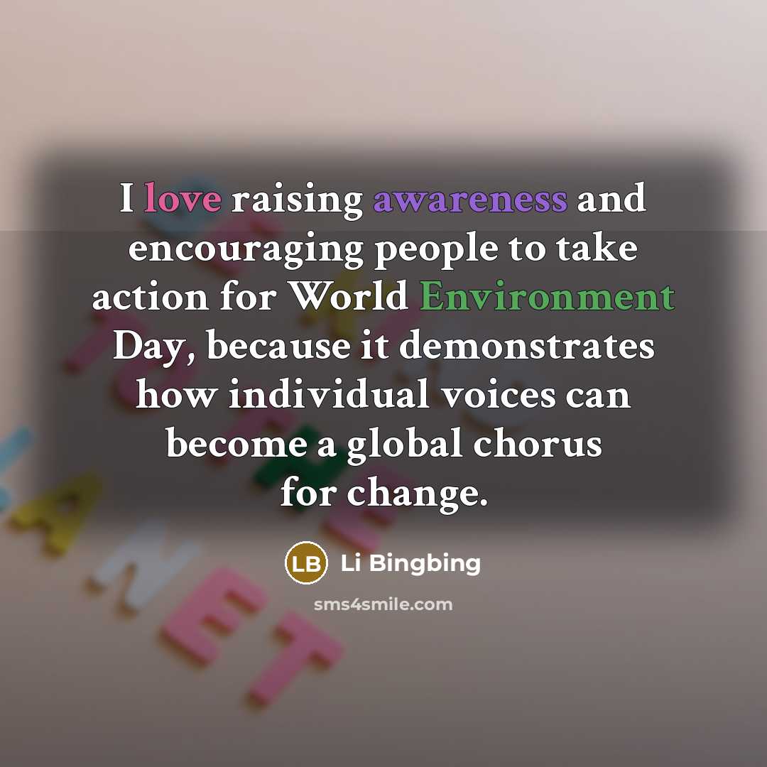 “I love raising awareness and encouraging people to take action…” quote by Li Bingbing