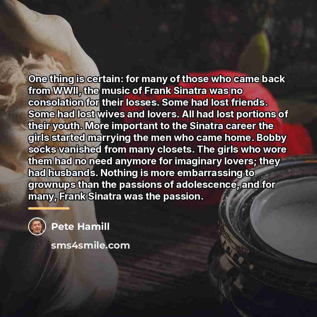 “One thing is certain: for many of those who came…” quote by Pete Hamill