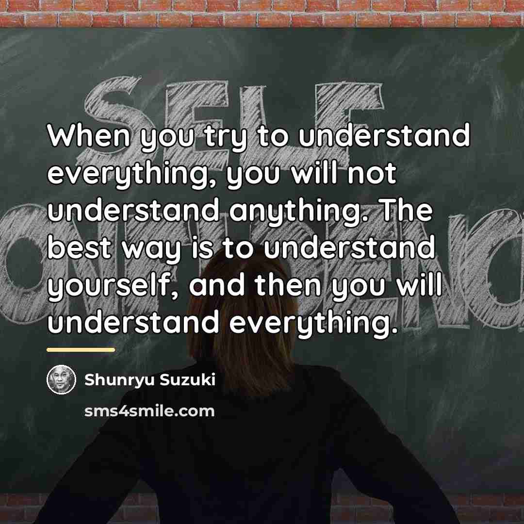 “When you try to understand everything, you will not understand…” quote by Shunryu Suzuki