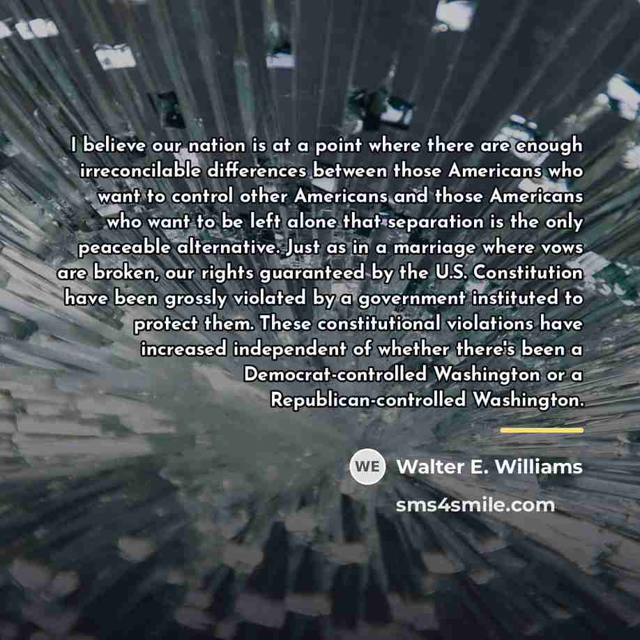 “I believe our nation is at a point where there…” quote by Walter E. Williams