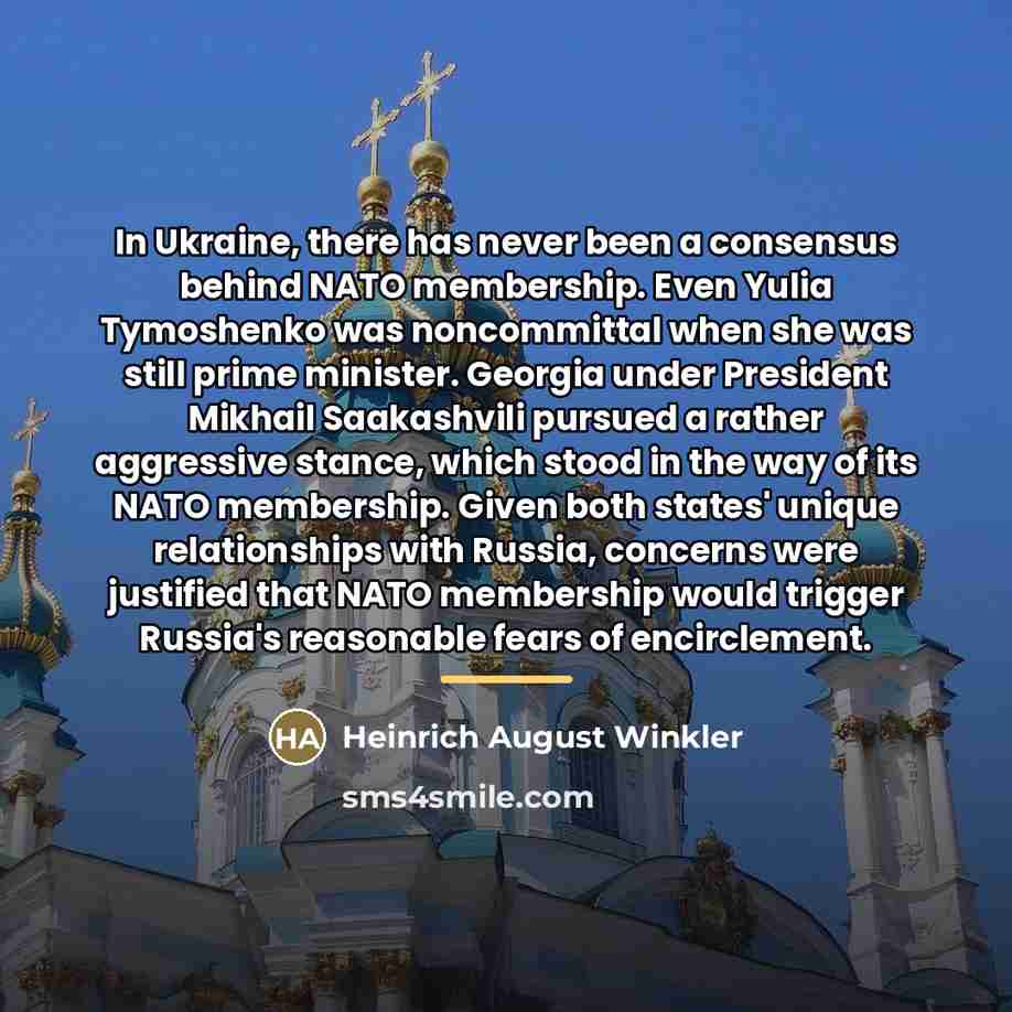 “In Ukraine, there has never been a consensus behind NATO…” quote by Heinrich August Winkler