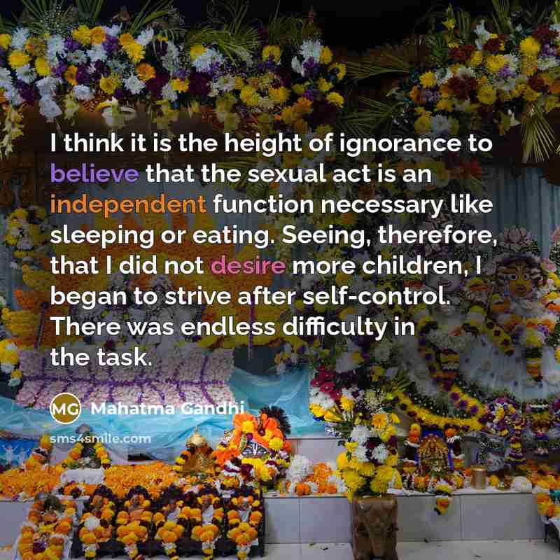 “I think it is the height of ignorance to believe…” quote by Mahatma Gandhi
