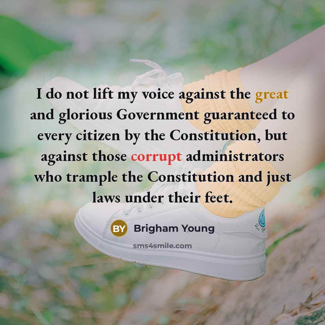 “I do not lift my voice against the great and…” quote by Brigham Young