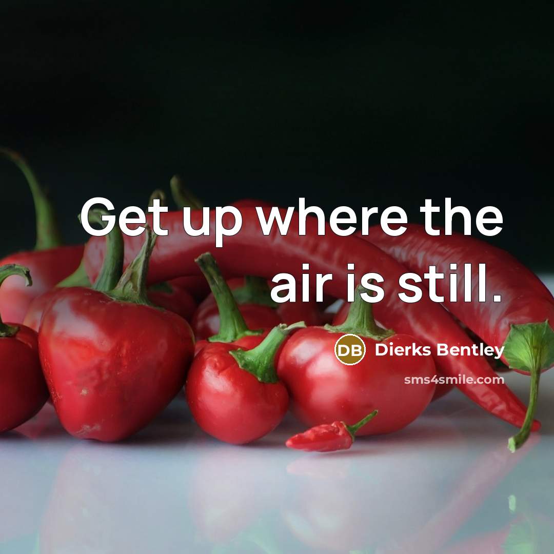 “Get up where the air is still.…” quote by Dierks Bentley