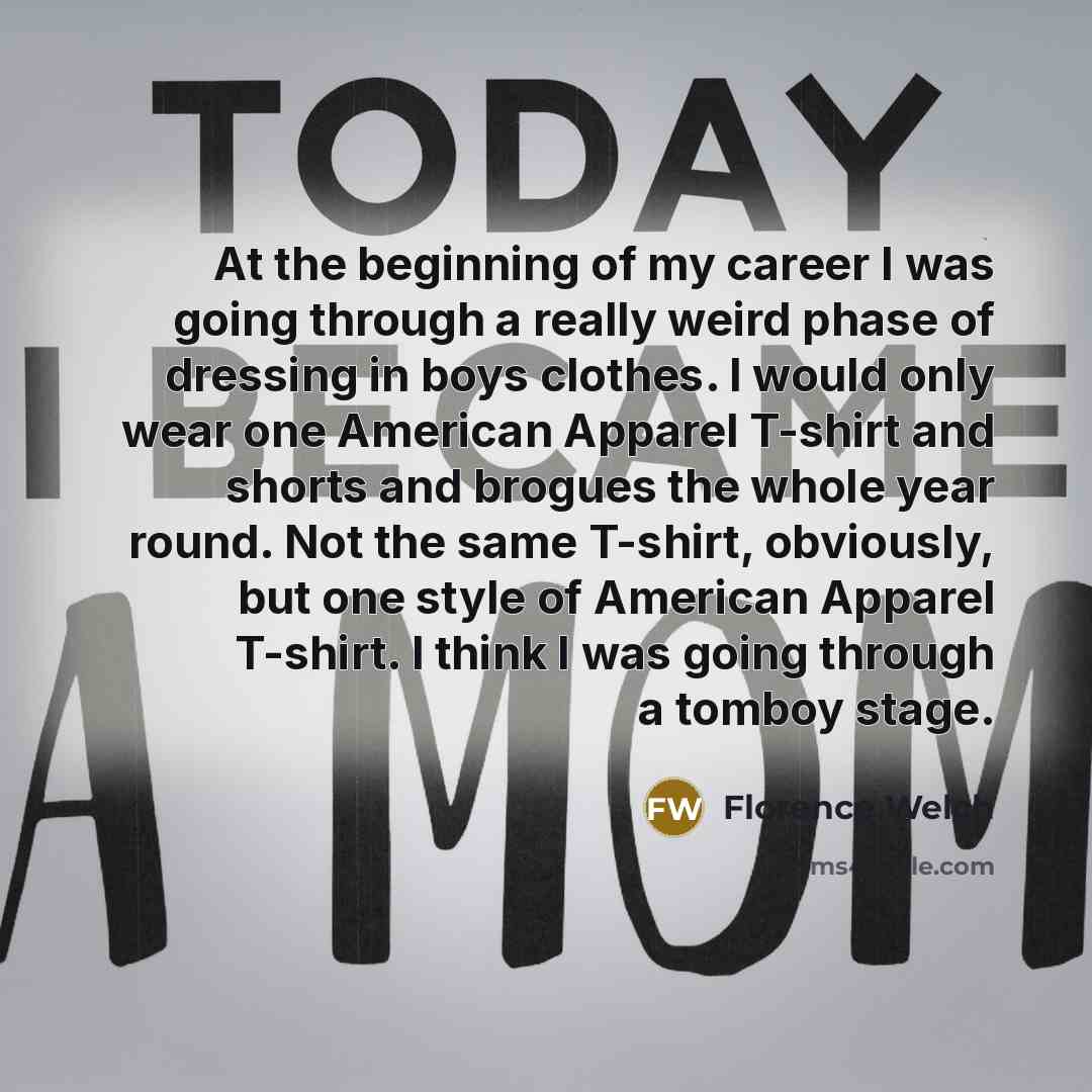 “At the beginning of my career I was going through…” quote by Florence Welch