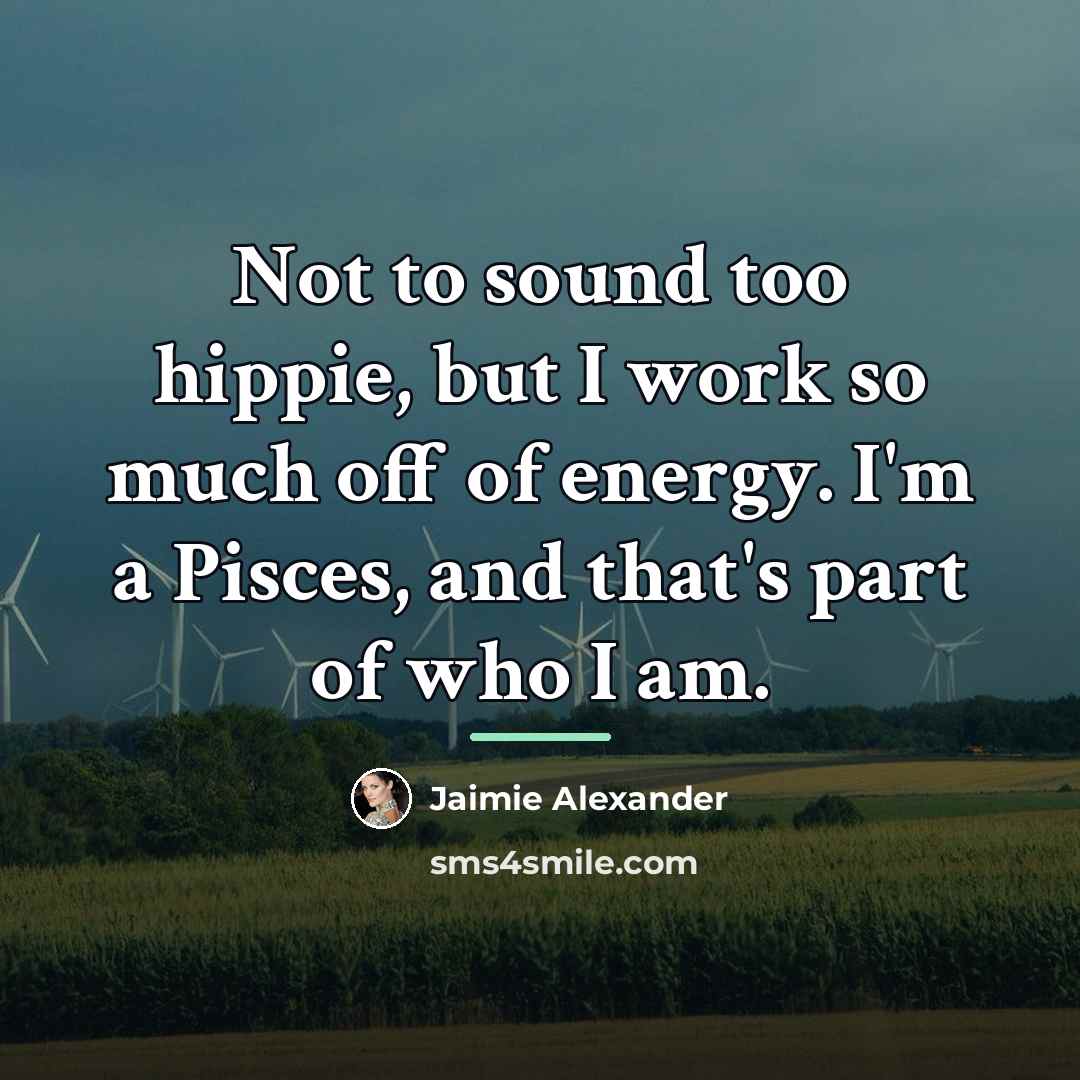 “Not to sound too hippie, but I work so much…” quote by Jaimie Alexander