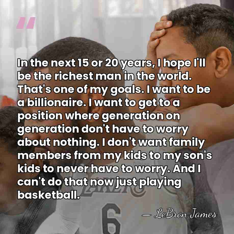 In the next 15 or 20 years, I hope I'll be the&hellip; - LeBron James