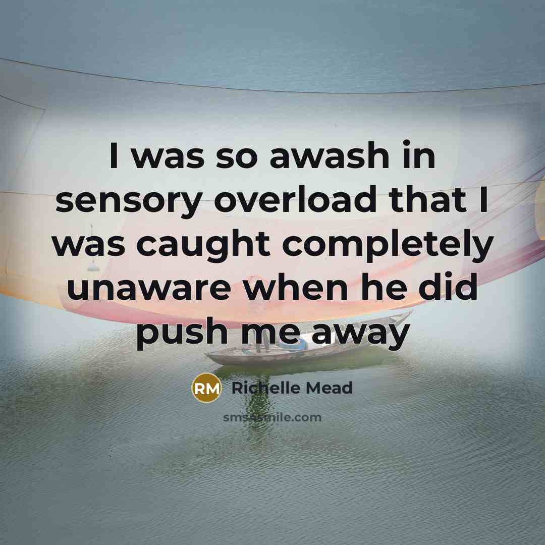 “I was so awash in sensory overload that I was…” quote by Richelle Mead