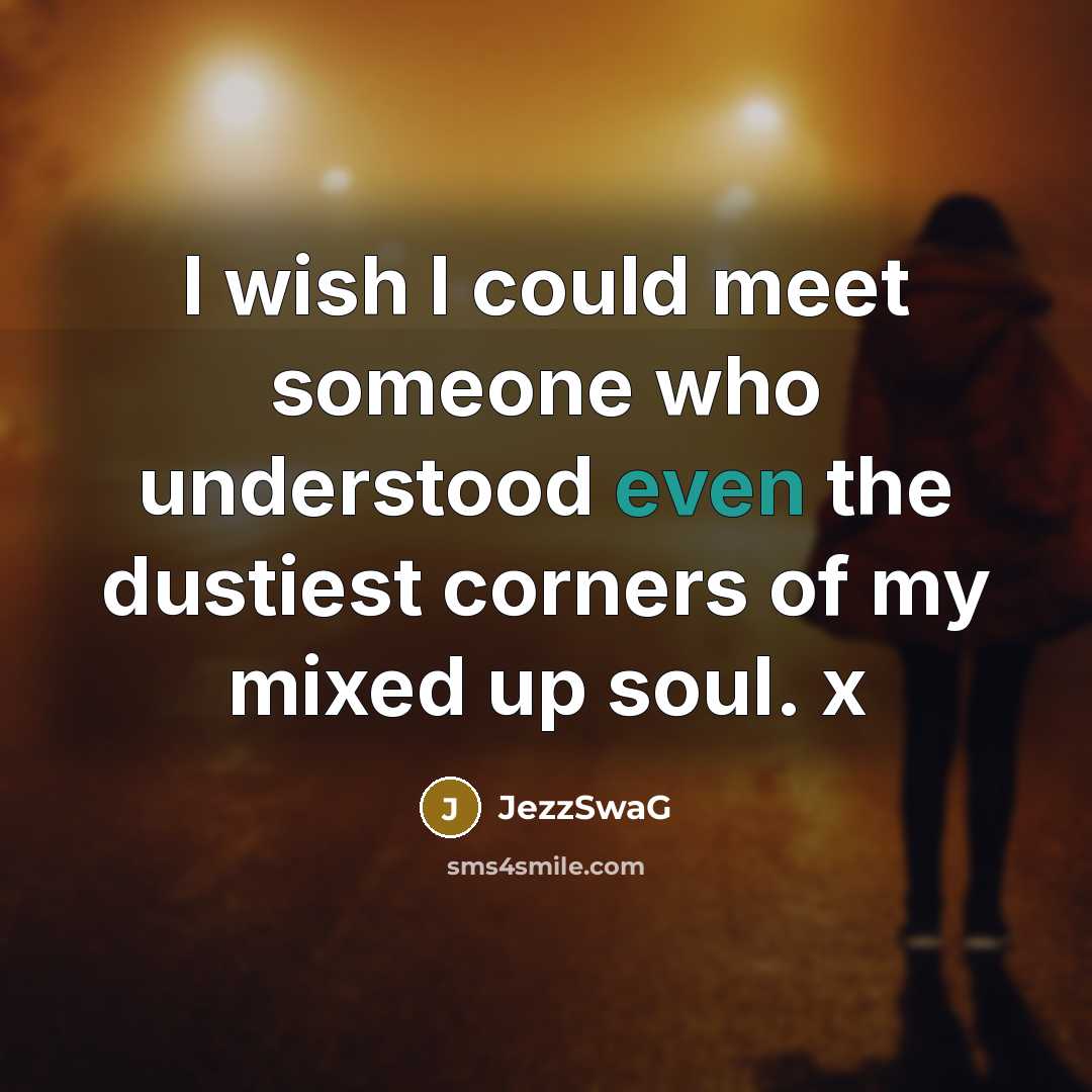 “I wish I could meet someone who understood even the…” quote by JezzSwaG