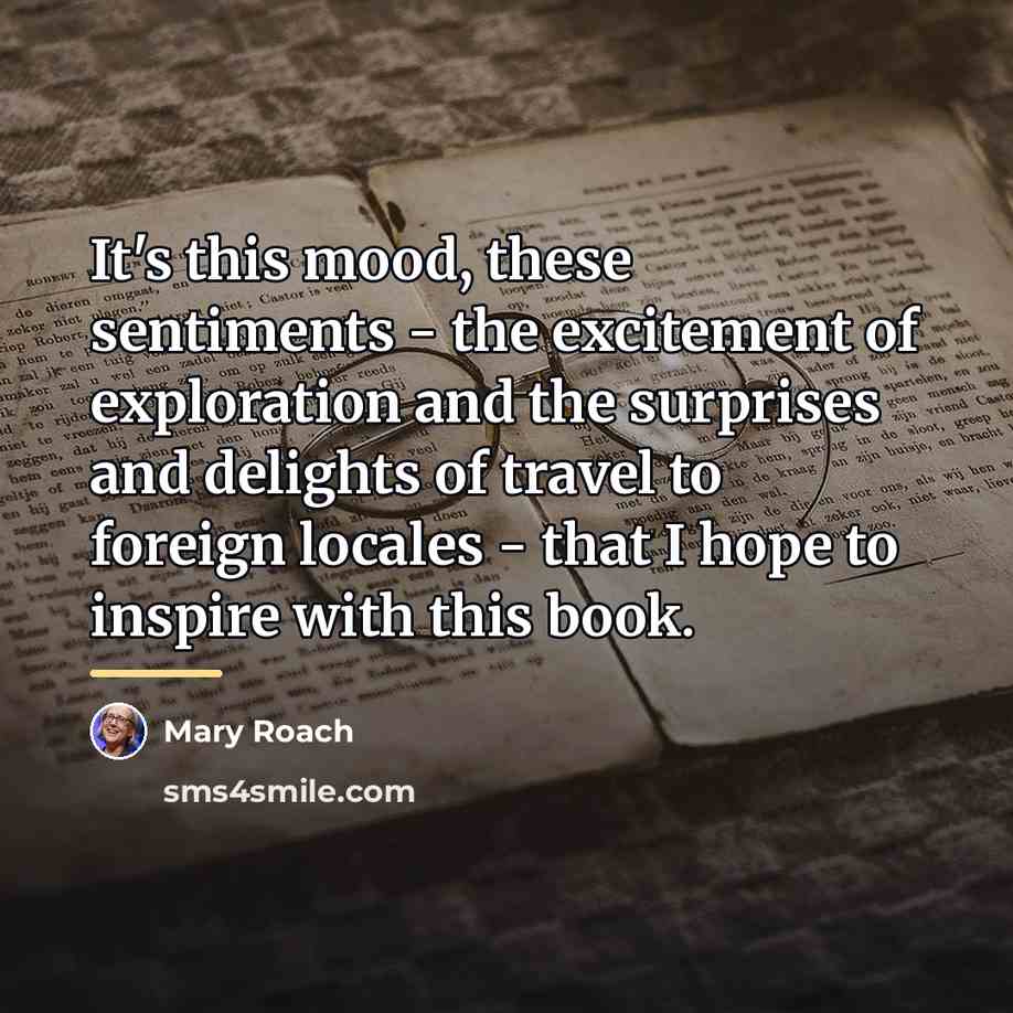 “It's this mood, these sentiments - the excitement of exploration…” quote by Mary Roach