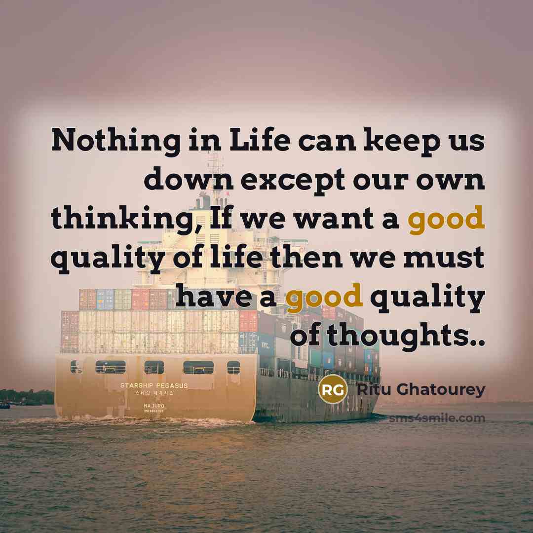 “Nothing in Life can keep us down except our own…” quote by Ritu Ghatourey