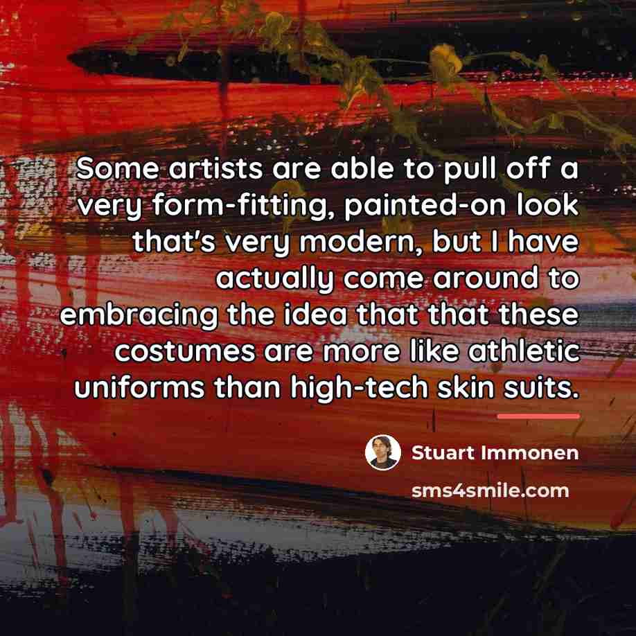 “Some artists are able to pull off a very form-fitting,…” quote by Stuart Immonen