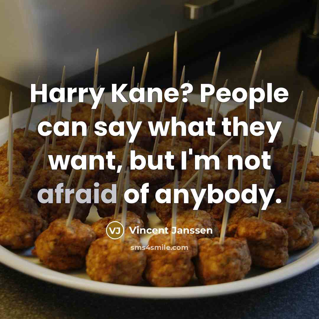 “Harry Kane? People can say what they want, but I'm…” quote by Vincent Janssen