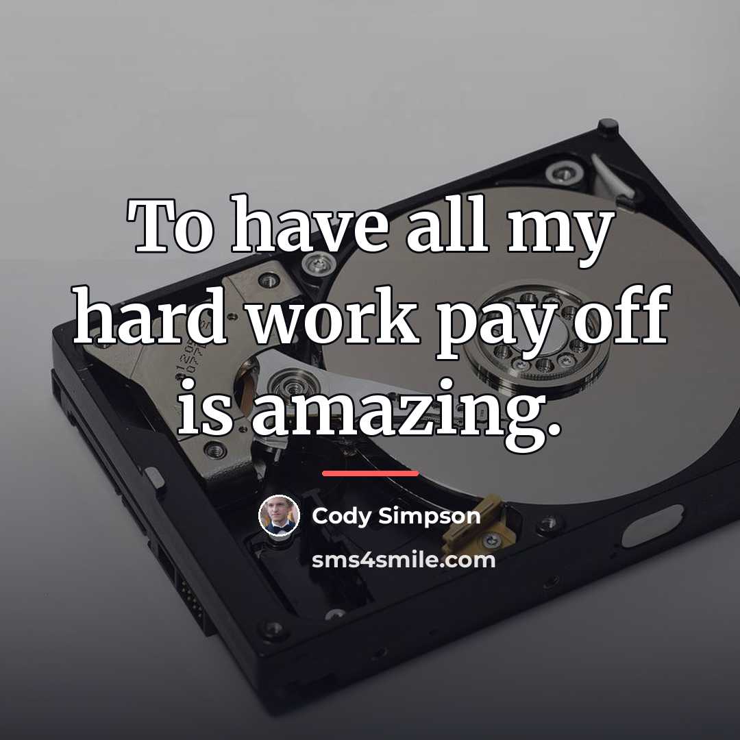“To have all my hard work pay off is amazing.…” quote by Cody Simpson