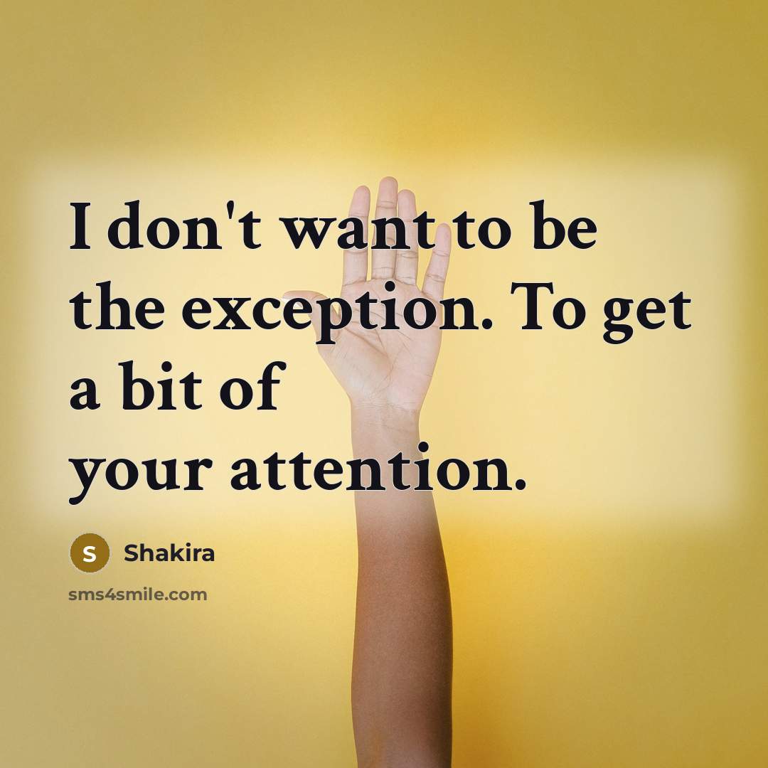 “I don't want to be the exception. To get a…” quote by Shakira