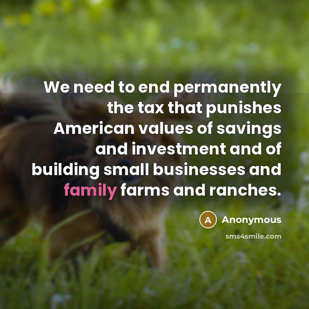 “We need to end permanently the tax that punishes American…” quote by Anonymous