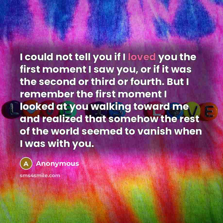 “I could not tell you if I loved you the…” quote by Anonymous